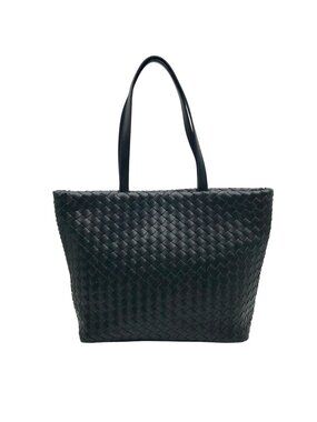 On 34th Black Woven Tote Bag